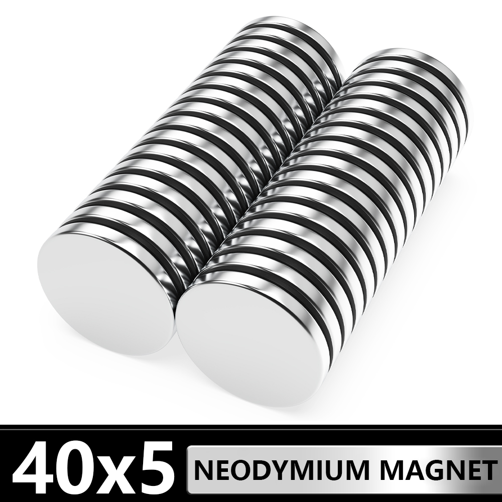 40x5mm Super Strong Round Magnet Powerful Refrigerator Magnets for Fridge, DIY, Building, Scientific, Craft, and Office Magnets
