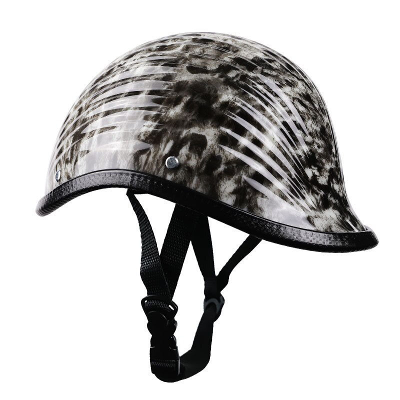motorcycle helmet half face helmet helmet vintage retro cascos para moto Bike Scooter Racer Protective Hard Hat-Safety Unisex: Brown