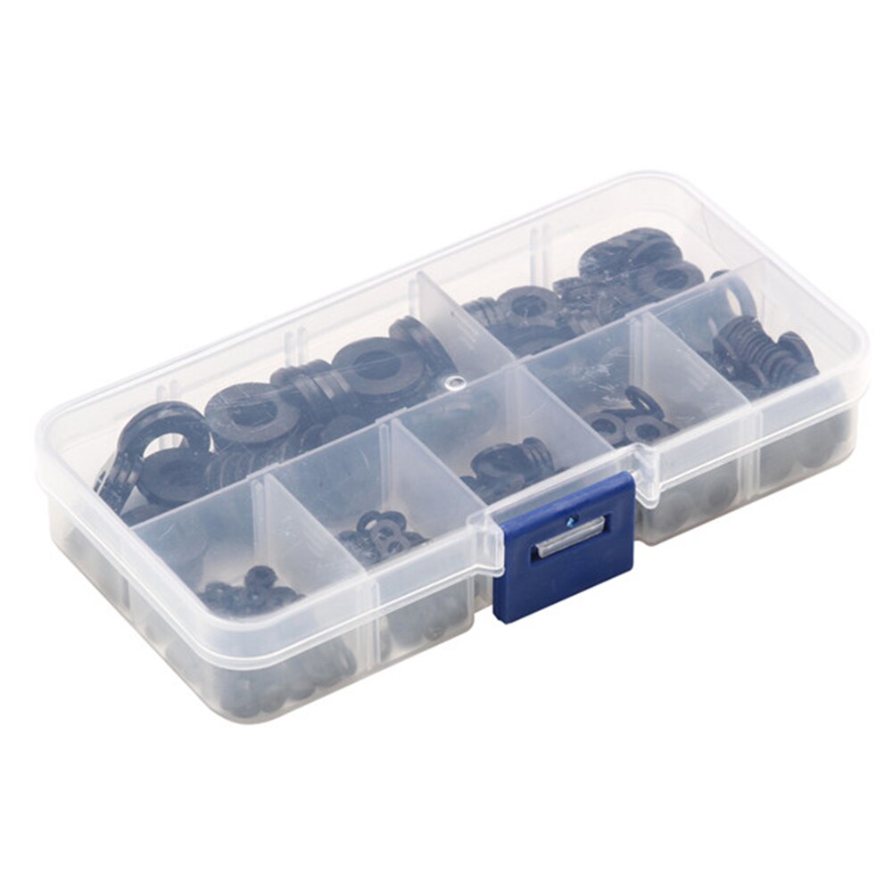 350PCS Nylon Plastic Rubber Flat Insulation Washer M2 M2.5 M3 M4 M5 M6 M8 Spacers Seals Plastic Washers Set Gaskets Ring Kit