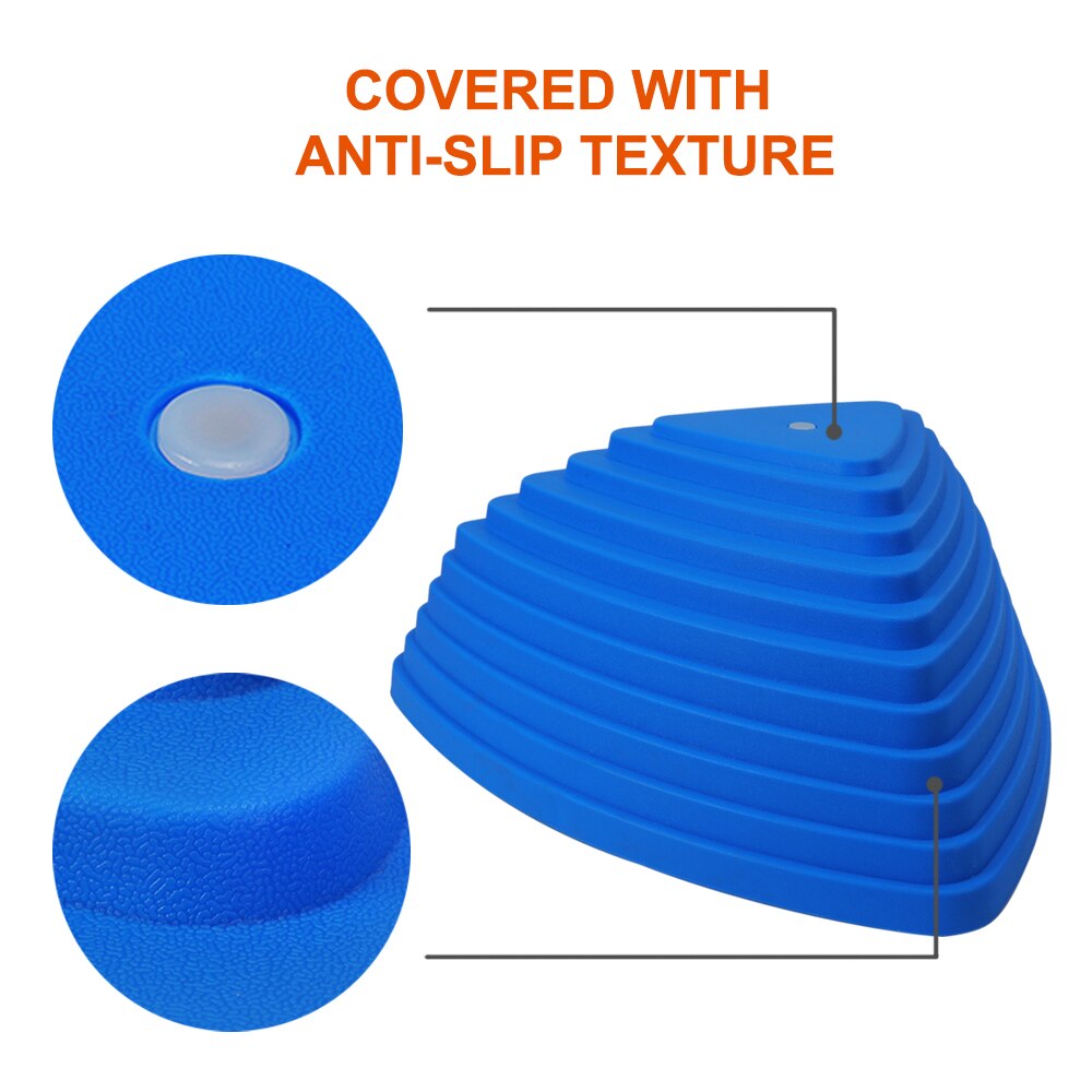 Balance Stepping Stones 11 Pieces Rainbow Crossing River Stone Massage Sensory Balance Training Outdoor Games Easy to Store