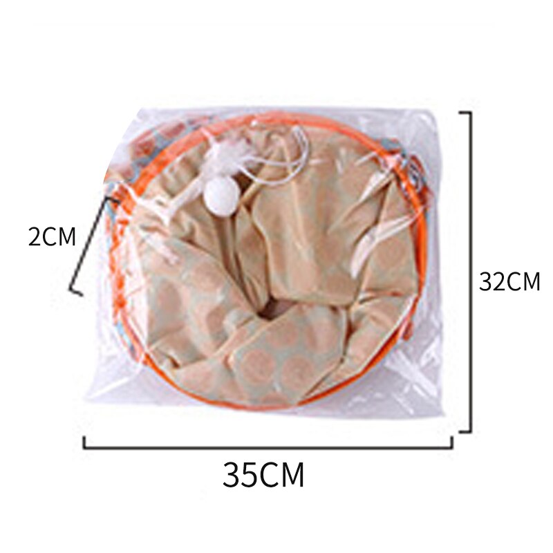 Túnel plegable para gatos, juguete interactivo con 5 agujeros, divertido, tubos de juego, bolas, Gog, hámster, conejo, accesorios para mascotas, 1 ud.