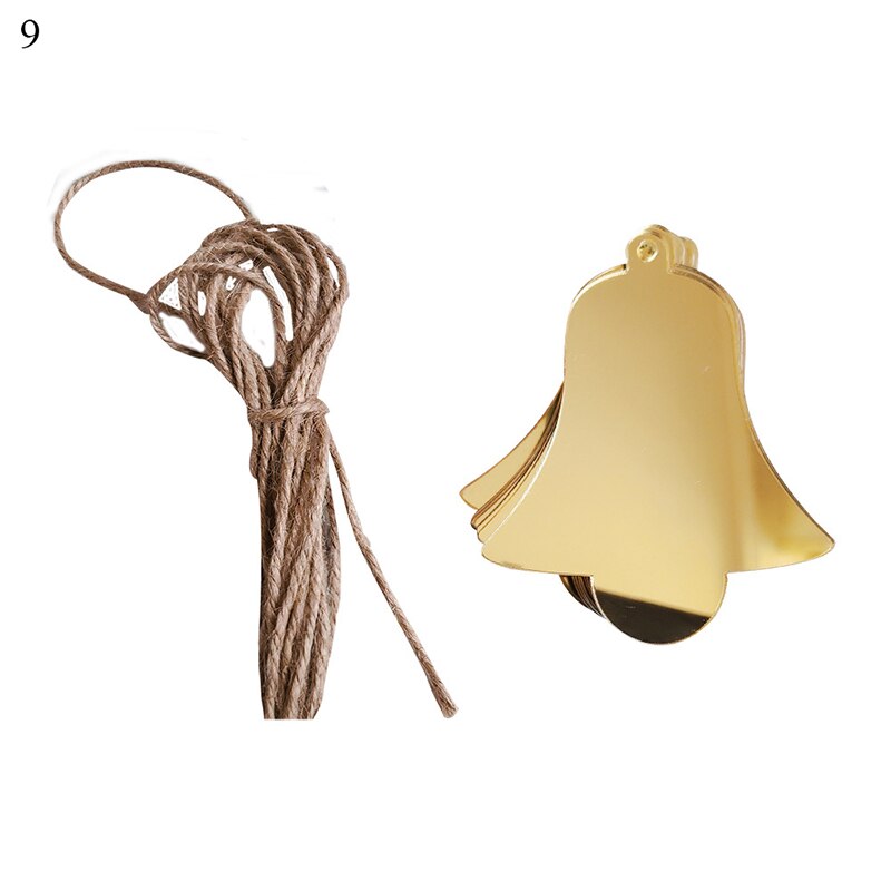 Kerst decoratie creatieve spiegel sticker gold sliver acryl spiegel stickers festival party stickers miroir: 9