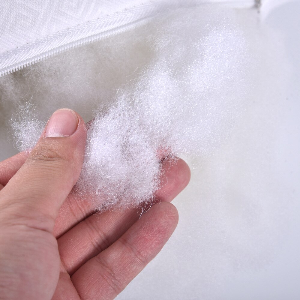 Almohadas cuadradas cómodas para el hogar, cojín de asiento de lijado en relieve, almohada para el cuello de la cama, cojín interior de relleno suave blanco