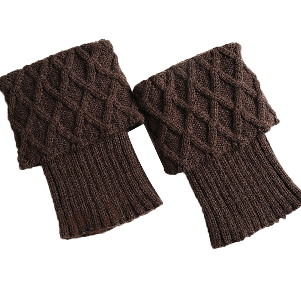 Women Crochet Boot Cuffs Knit Toppers Boot Socks Winter Leg Warmers 1 Pair: NO.5