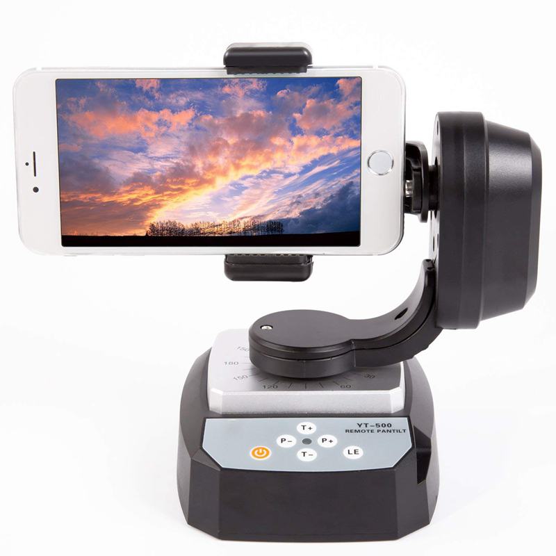 Zifon yt -500 automatisk fjernkontroll panne tilt automatisk motorisert roterende video stativhode maks ， til iphone 7/7 pluss /6/6 pluss /6