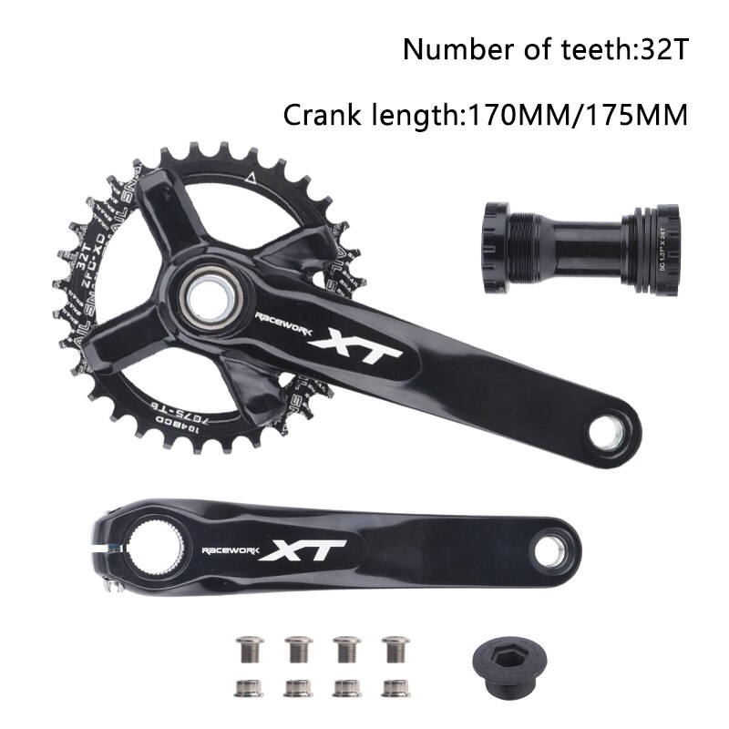 104BCD 170/175Mm Xt Crank Mtb Crankstel 32/34/36/38/40/42T Smalle Brede Kettingblad Mountainbike Tandwiel Fiets Kettingwiel: 32T Set / 175mm