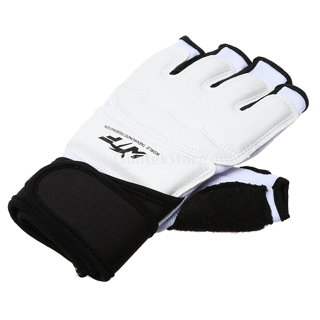 freundlicher Erwachsene halb Finger Kampf Boxen Handschuhe Handschuhe Sanda Karate Sandsack Schutz für MMA Muay thailändisch trete Boxen Ausbildung Weiß