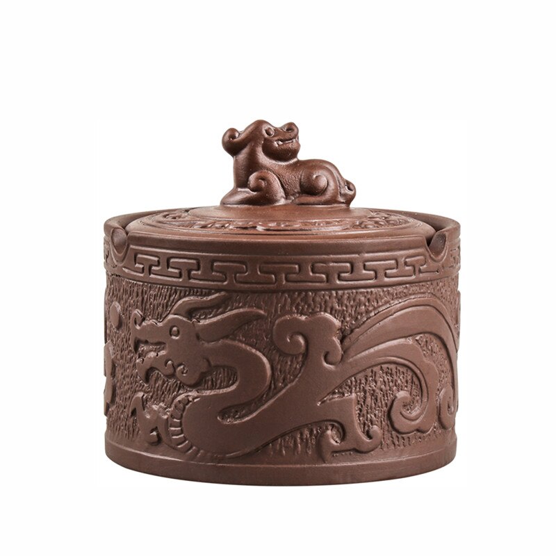 WHYOU – cendrier Dragon violet en argile, rétro, , ornement de voiture, Vintage, ameublement de maison, de saint valentin