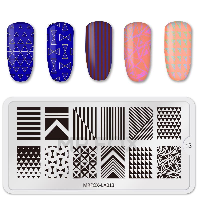 Pochoirs de manucure assiettes à ongles, en acier inoxydable à la couleur de la manucure Image de bricolage imprimante d'image modèles de plaques de marquage à ongles de 6.5*12.5CM