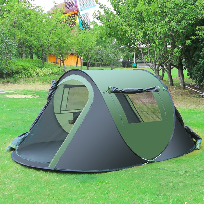 Camping Pop Up Tent Waterdicht Past 2-3 Personen Draagtas Inbegrepen: Green