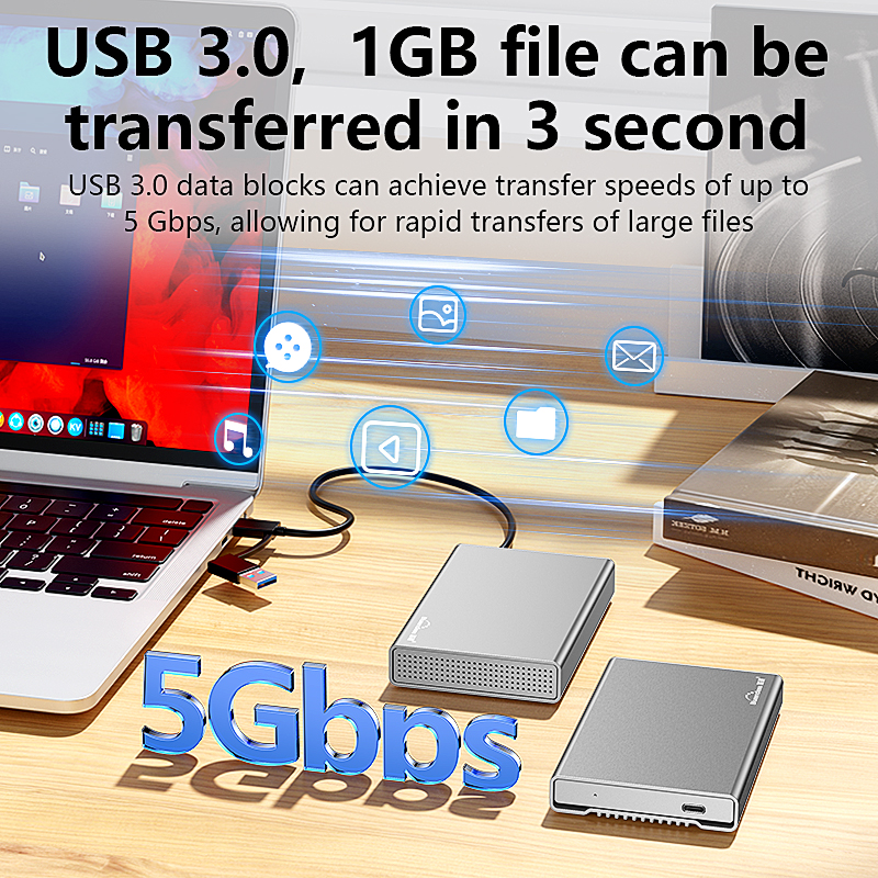 Blueendless Aluminum Case HDD Enclosure 2.5 External inch SATA hard drive enclosure Usb 3.1 Type C Hdd Enclosure for Laptop