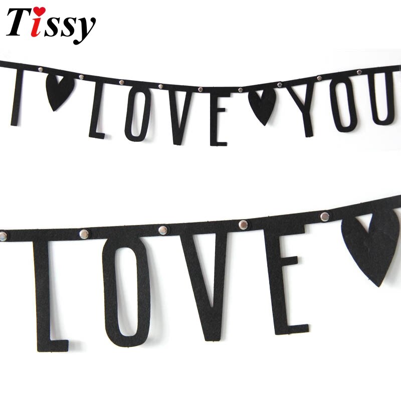 1impostato FAI DA TE non tessuto Nero Striscioni Bandiere Ghirlanda Floreale pavese striscione per La Casa di Compleanno di Cerimonia Nuziale Del bambino Doccia per Bambini decorazione Della stanza