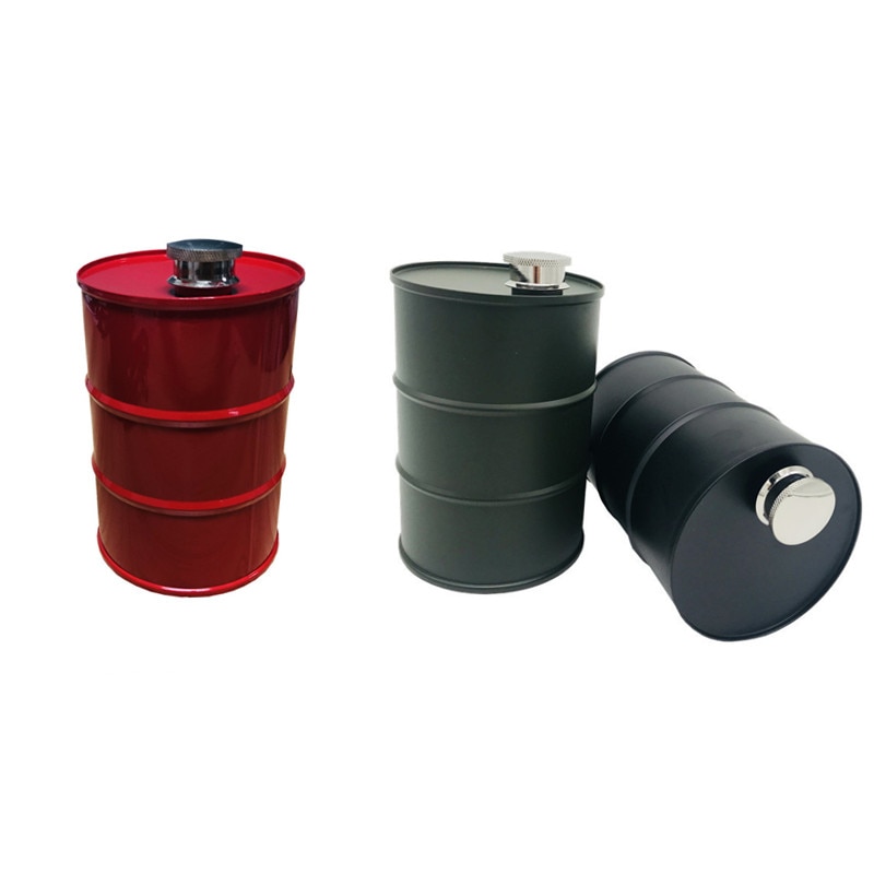 LPPUNK gorący sprzedaży 25 uncji kreatywny moja butelka na wodę wódka bębny oleju flacha Whisky lejek ze stali nierdzewnej304 alkohol biodro kolby