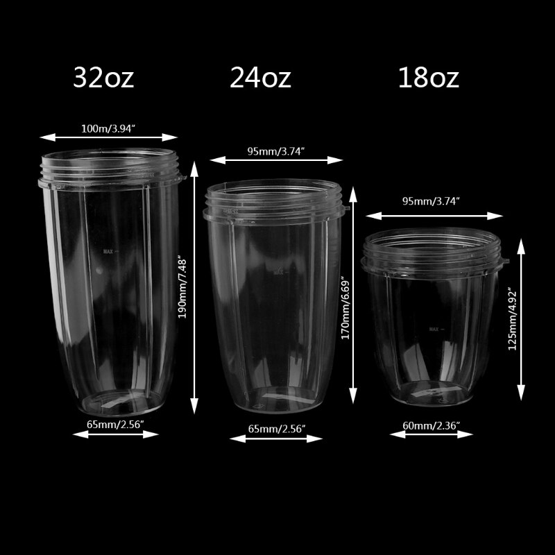 Juicer Cup Mok Helder Vervanging Voor Nutribullet Nutri Bullet Juicer 18/24/32Oz