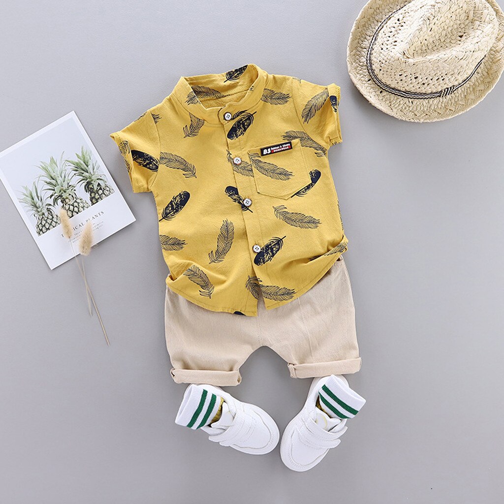 kids clothes Toddler Summer Baby Boys Clothes Set 1-4years Baby Boys Clothes Set Cartoon T-shirt Tops Shorts Ropa Nina