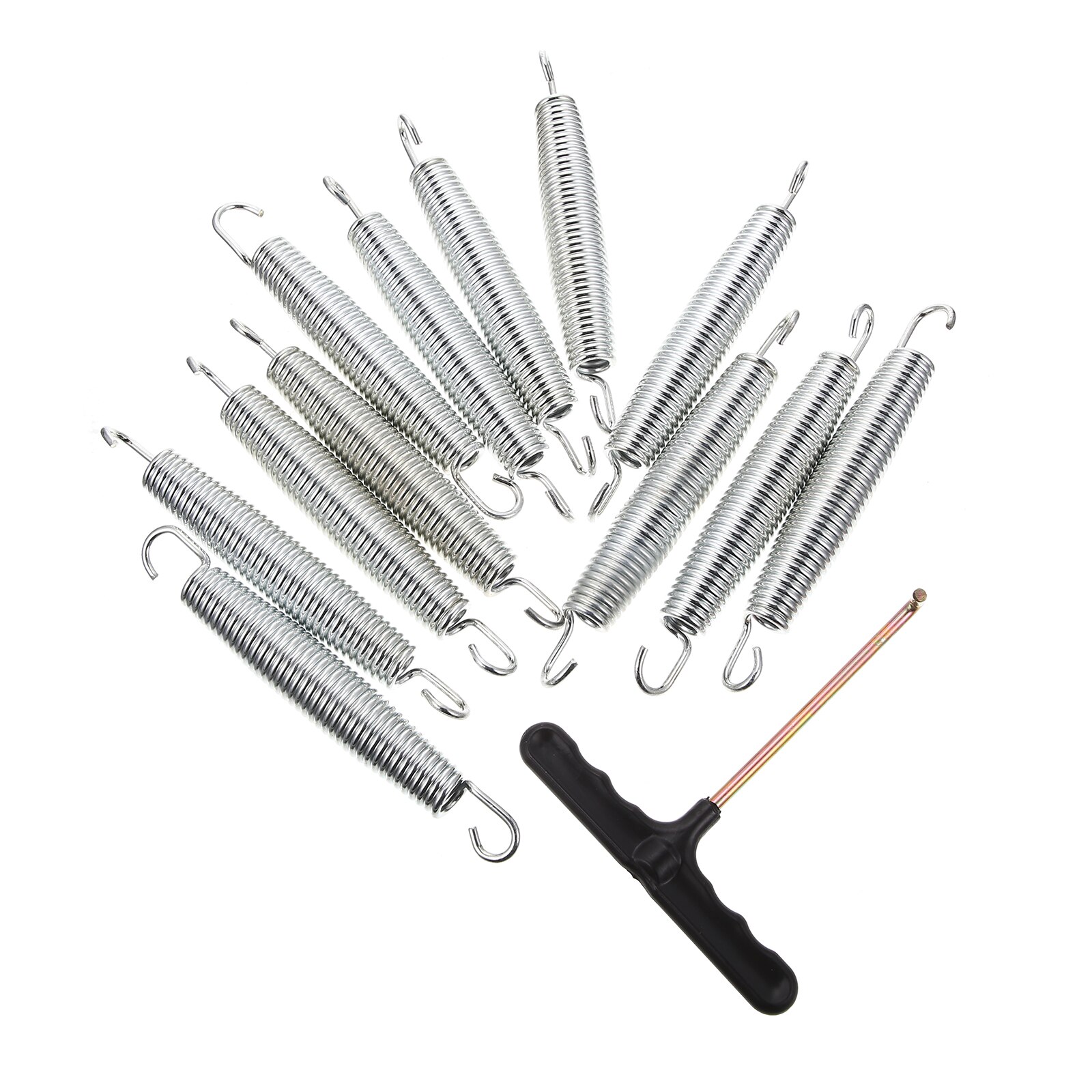 1 Set of Galvanized Steel Wire Tension Springs Tension Springs with Drag Hook