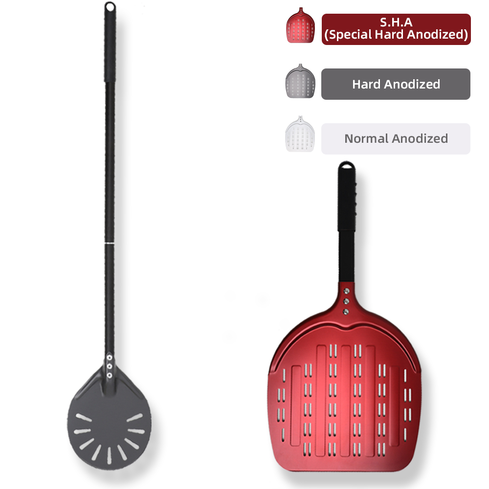 Pala Per Pizza In Alluminio 14 Pollici – Manico Lungo 40 Cm, Ossidata, Leggera E Resistente, Per Forni Ad Alta Temperatura