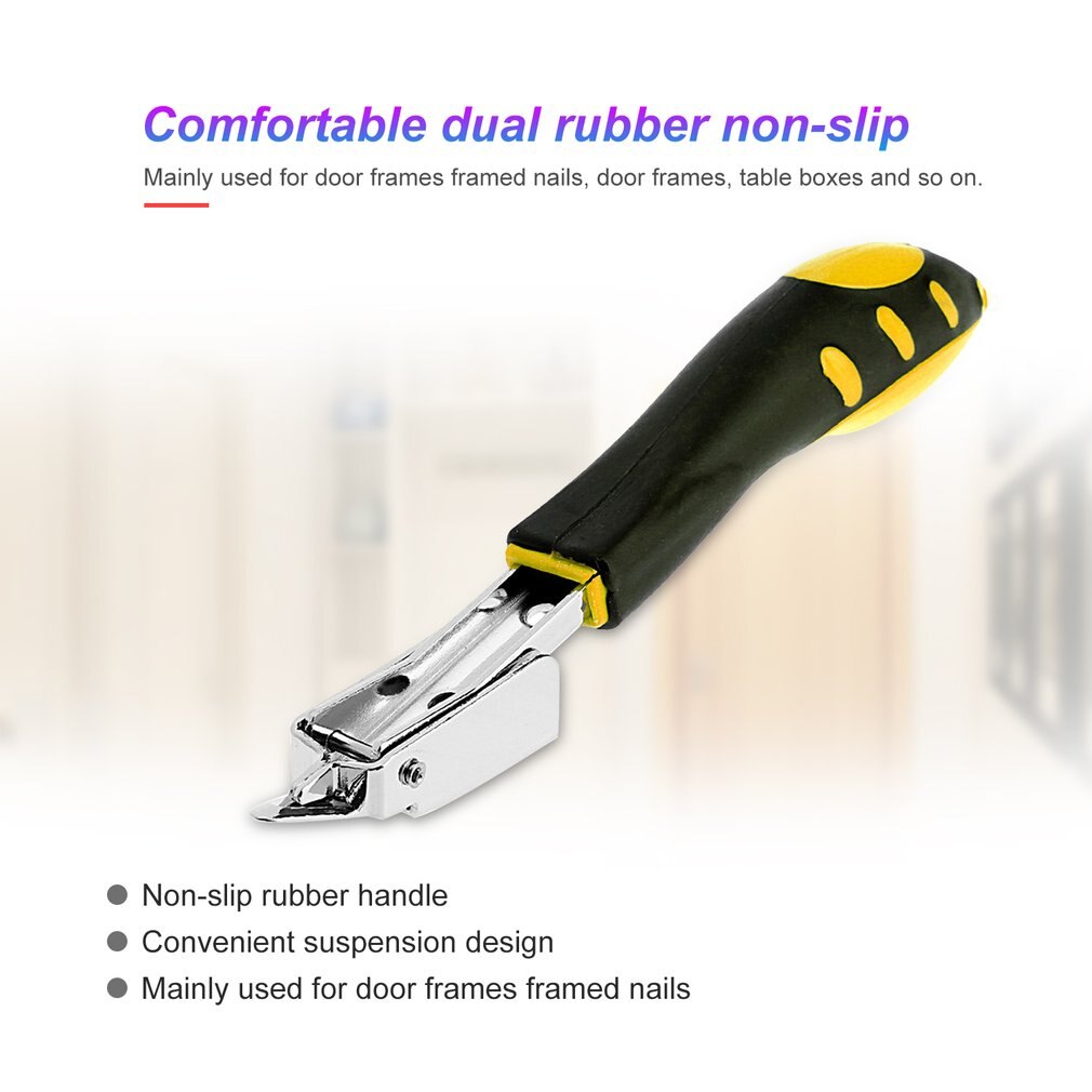 Heavy Duty Staple Removers Nail Puller Nail Remover Tack Lifter with Rubber Handle Office Claw Tools