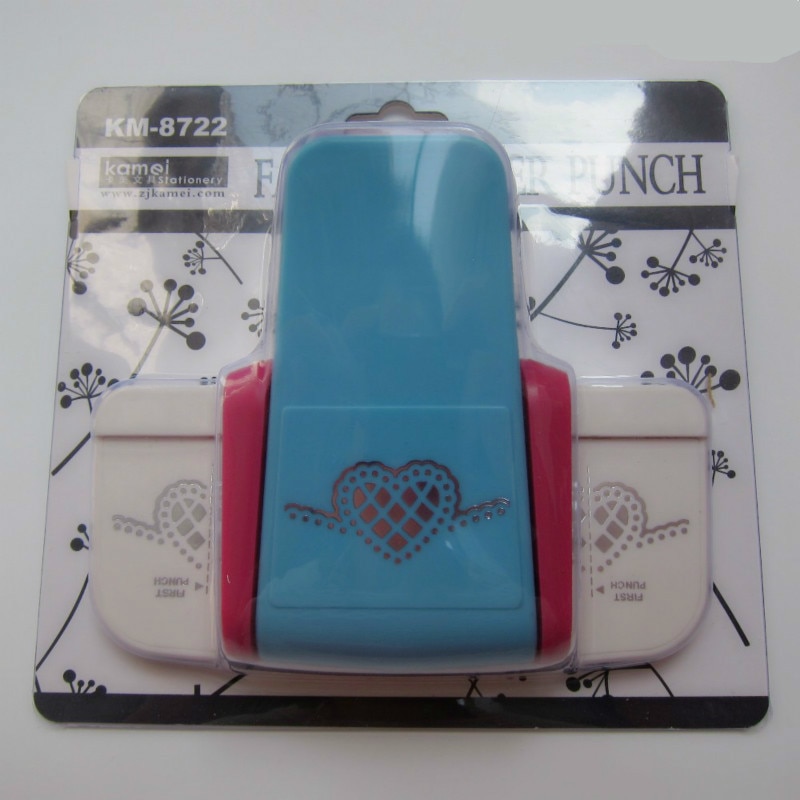 Heart Puncher Large Fancy Children Border Embossing Hole Punch Machine Handmade Edge Device Paper Scrapbook Cutter Furador Eva