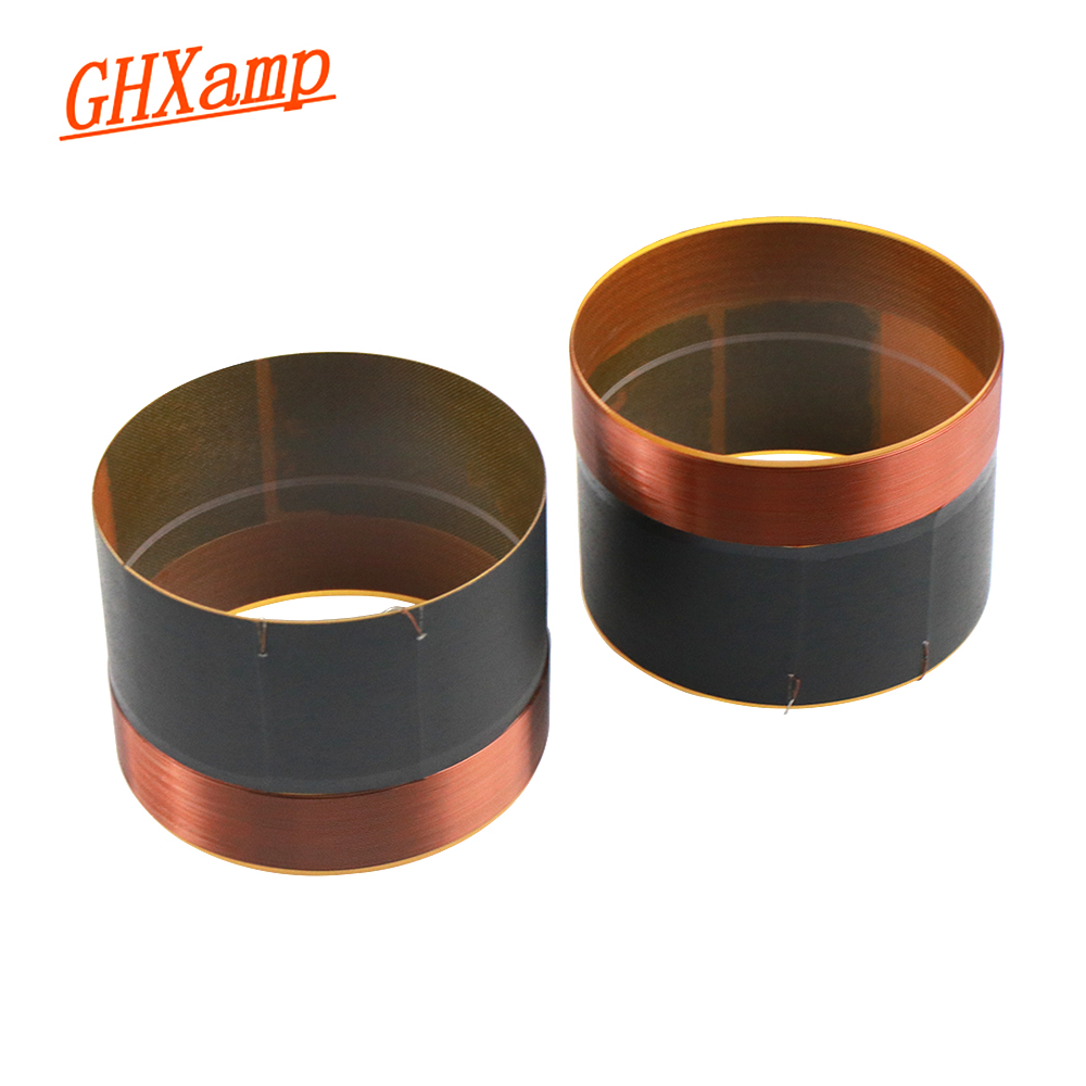 Ghxamp 75.5mm woofer schwingspule glasfaser reinem kupferdraht zwei schichten 75.5mm bühne lautsprecher bass schwingspule zubehör 2pc