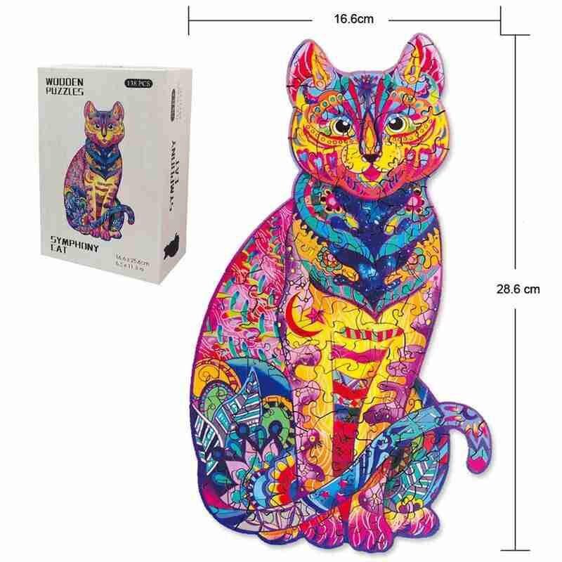Puzzel Houten Puzzel Cartoon Dier Houten Legpuzzels Speelgoed Vroege Educatief Speelgoed Kerst Cadeau Voor Kinderen Cartoon Lion Dragon: K