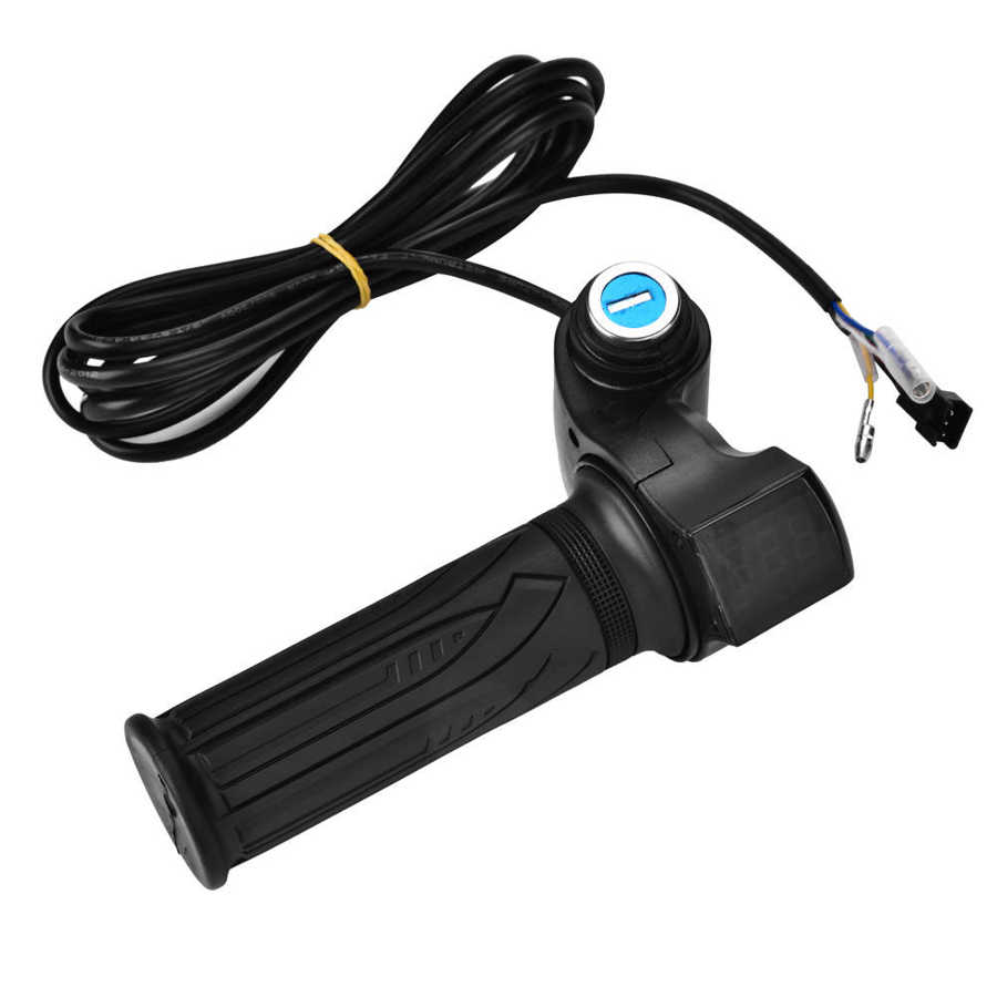 1 Paar E-Bike Twist Gasklep Gaspedaal Waterdichte Led Display Stuur Gashendel Elektrische Fiets Scooter Accessoire