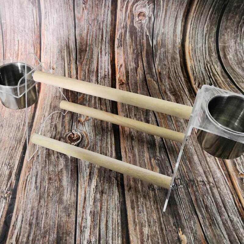 Soporte para pájaros y loros, percha portátil de acero inoxidable para entrenamiento de aves, columpio para aves,