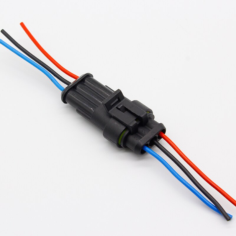 Connecteur de fil électrique étanche à 3 broches, ensemble de fiches, connecteurs automatiques avec câble