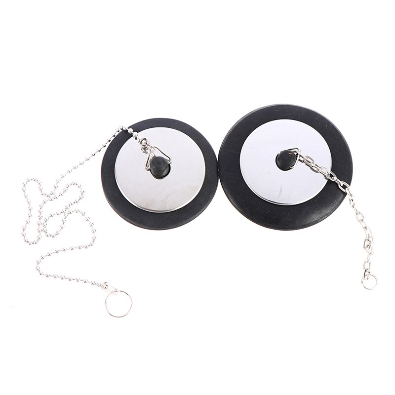 Rubber Choke Bathtub Drain Stopper With Chain Bath Plug Drain Tub Stopper