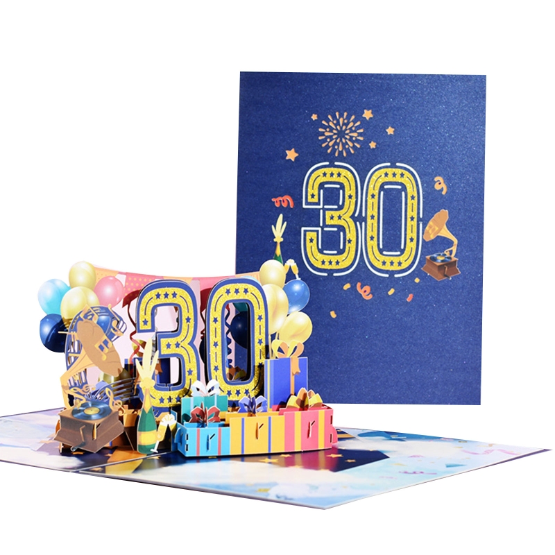 3D Pop Up Cards Romantic Anniversary Greeting Card 1st 10/18/20/30/40/100th Anniversary for Valentines Day Wedding All Occasion: 30th