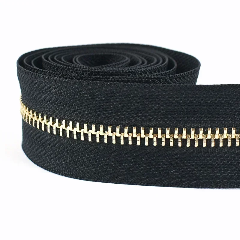 1/2/5 meter 3 # 5 # Metalen ritsen Tapes voor tas Kleding Rits Jas Zwarte ritssluiting per meter Ritsen Reparatieset DIY Naaiaccessoires: 5# / Antique Zinc / Option3