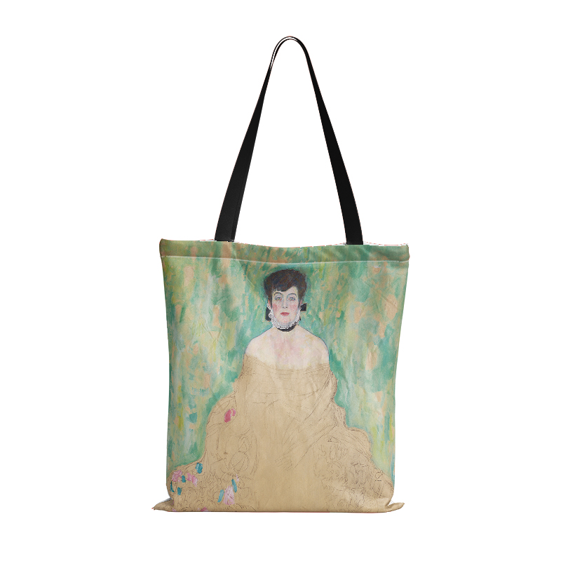 Borse Shopper in stoffa per pittura a olio per donna borsa pieghevole in tela per Shopping di grande capacità: style11