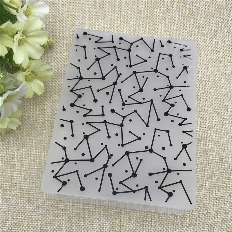 Star constellation diy plast preging mappe for scrapbook diy album kortverktøy plast mal