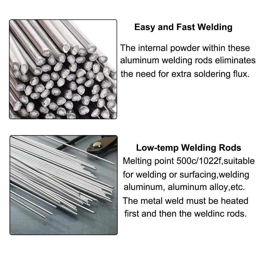 250/330/500mm Low Temperature Simple Welding Rods Easy Melt Aluminium Flux Cored Welding Electrodes Wire Solder For Aluminum