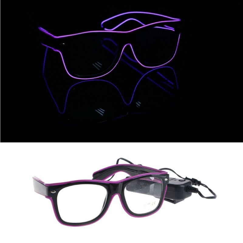 EL Wire Goggles Glow Cool Glasses LED Luminous Sunglasses Party Glasses For Kids Party Club Stage Disco
