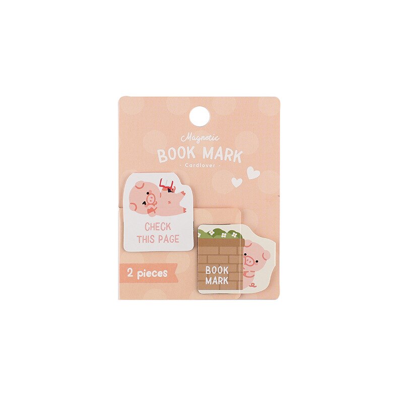 Marcapáginas magnético Kawaii Shiba gato animales, soporte para libros, , suministros escolares, para nevera pegatina, 2 unids/set por juego