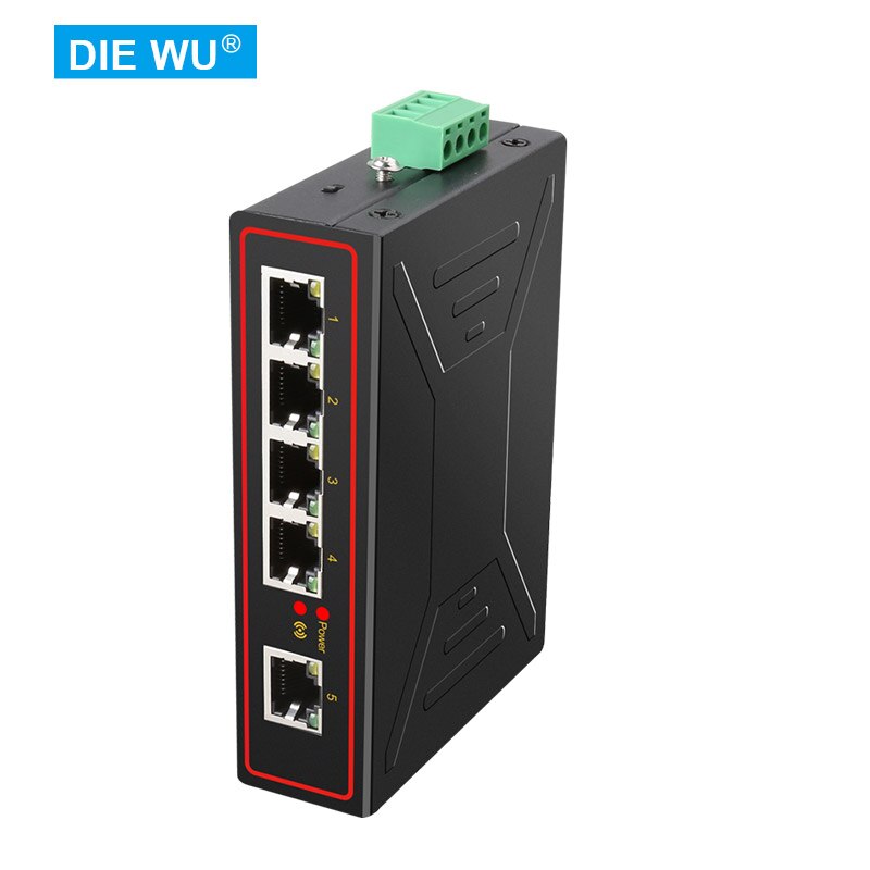 TXI173 5 Ports Industrial Iron Case Ethernet Switch 10/100Mbps Rj45 Signal Strengthen Vlan Network Switch