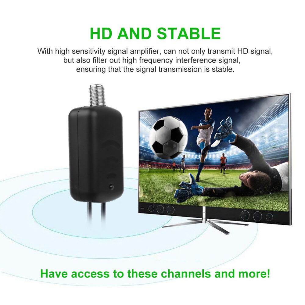 Latest 4K Antenna Digital Amplifier Digital TV Antenna 300 Mile Range HD Indoor HDTV 1080P HD TV Antenna Flat