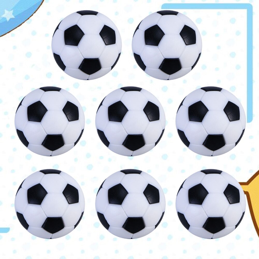 8pcs Black and White Football Toy Table Soccer Footballs Replacement Balls Tabletop Soccer Game Accessory (32mm Diameter): Black White 8pcs