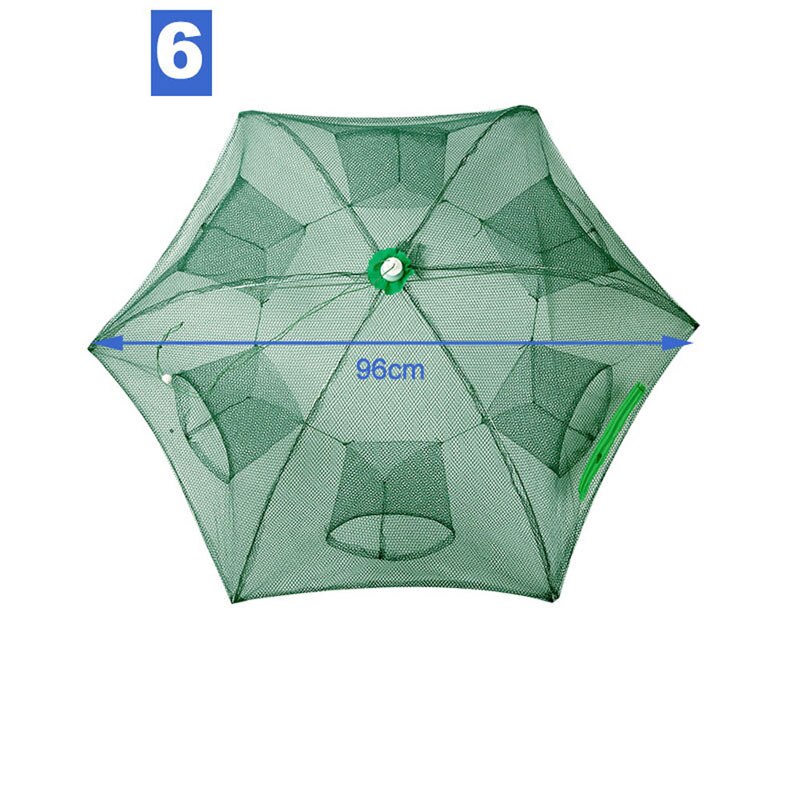 Automatic Folding Fishing Net Prawn Shrimp Cage Nylon Crab Net Nylon Foldable Crab Fish Trap Cast Net Folding Fishing Network: Red