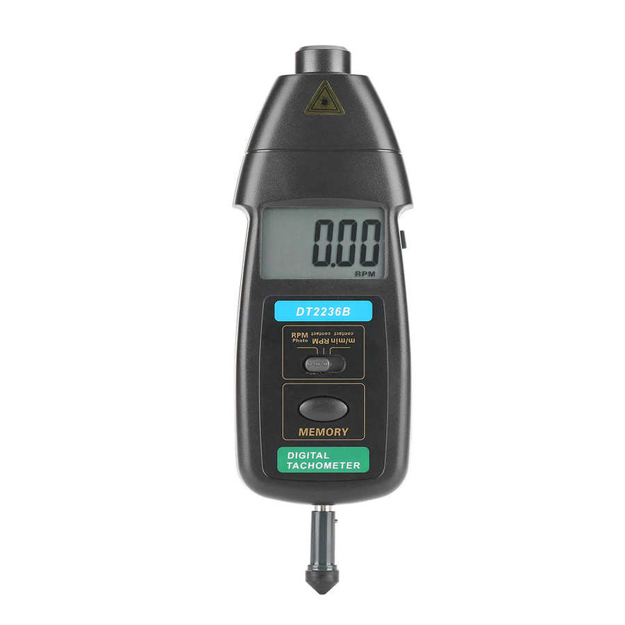 Photo/Contact Tachometer Digital Tach Meter Tester DT2236B RH