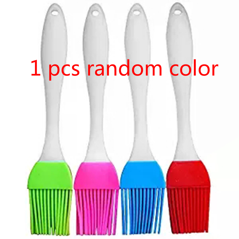 Bbq Accessories 1pc Small Silicone Pastry Brush Baking BBQ Basting Brush Baking Oil Brush Clear Handle Kitchen Tools Cocina Home: 1pcs random color