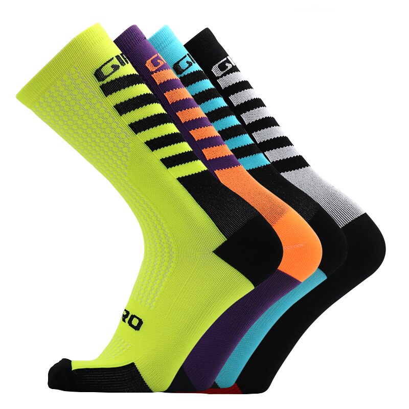 Calcetines de compresión para hombre y mujer, medias altas hasta el muslo, para ciclismo, fútbol, baloncesto,