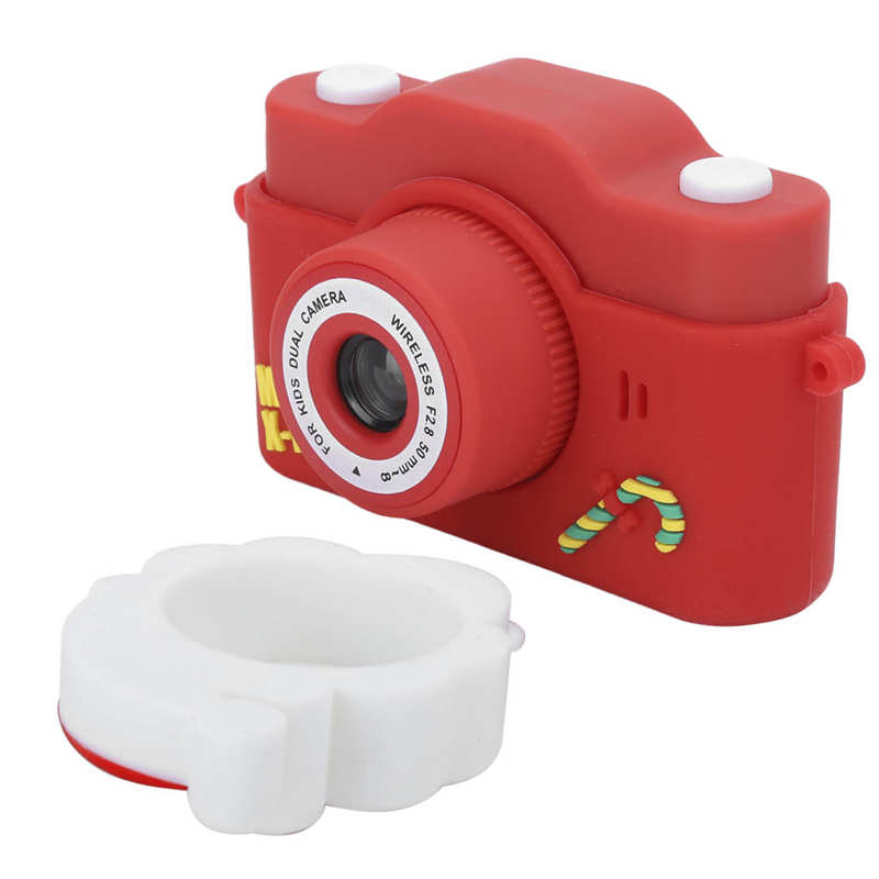 Santa Claus 40mp Front Rear Dual Camera Kid Camera Small Video Recorder with MP3 Red Child Camera