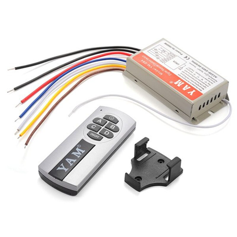 AC 110V Wireless Remote Control Light Switch Kit – YAM-101 1-Way – Receiver & Remote