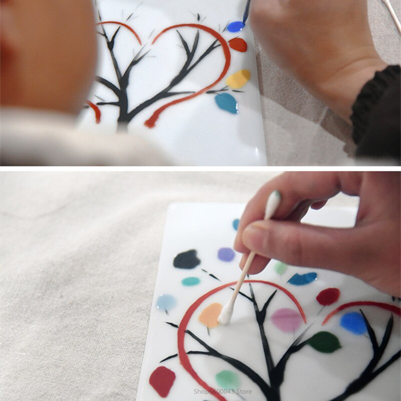 6-color Set Pottery Art on-glaze Color Pigment Jingdezhen Ceramic Painted Pigment Low Temperature Firing 750~850 Degrees