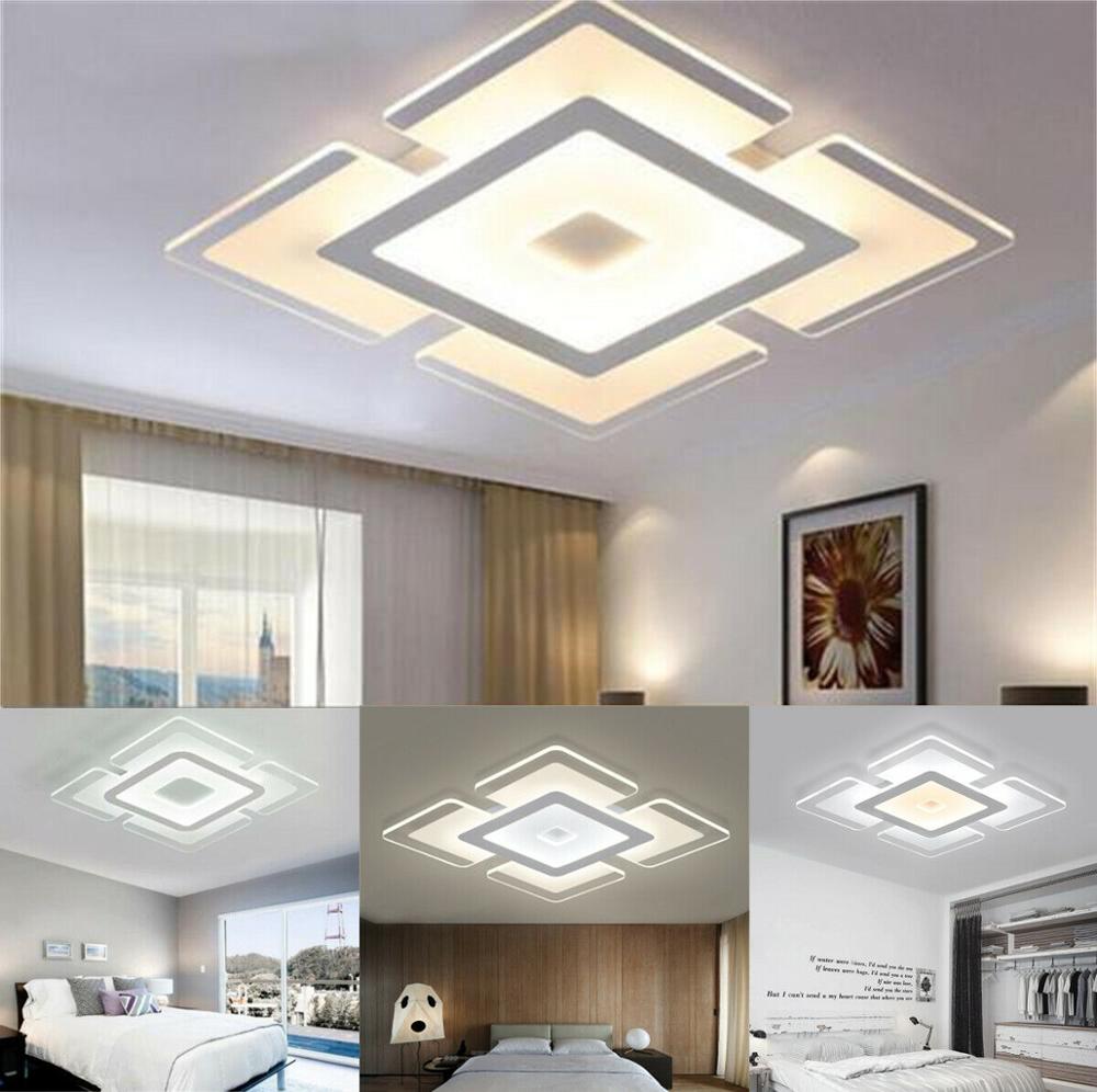 Acryl Moderne Led Plafond Verlichting Led Plein Panel Down Light Keuken Slaapkamer Woonkamer Wandlamp Wit Warm 110V-220V