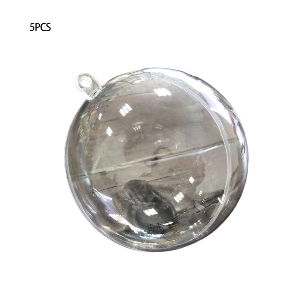 Kerstboom Clear Ballen Invulbare Kerstballen Diy Invulbare Bol 4/6/8Cm Transparante Open Plastic Kerstversiering bal