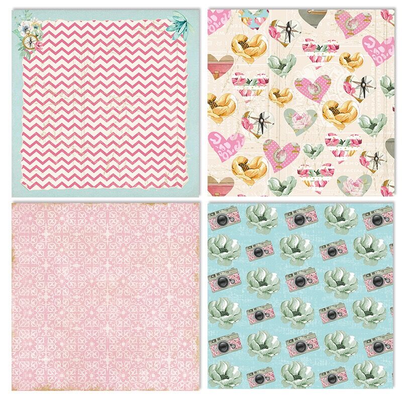 24 ark sweet day scrapbooking-block papper origami konst bakgrundspapper kort göra diy scrapbook papper hantverk  c1031