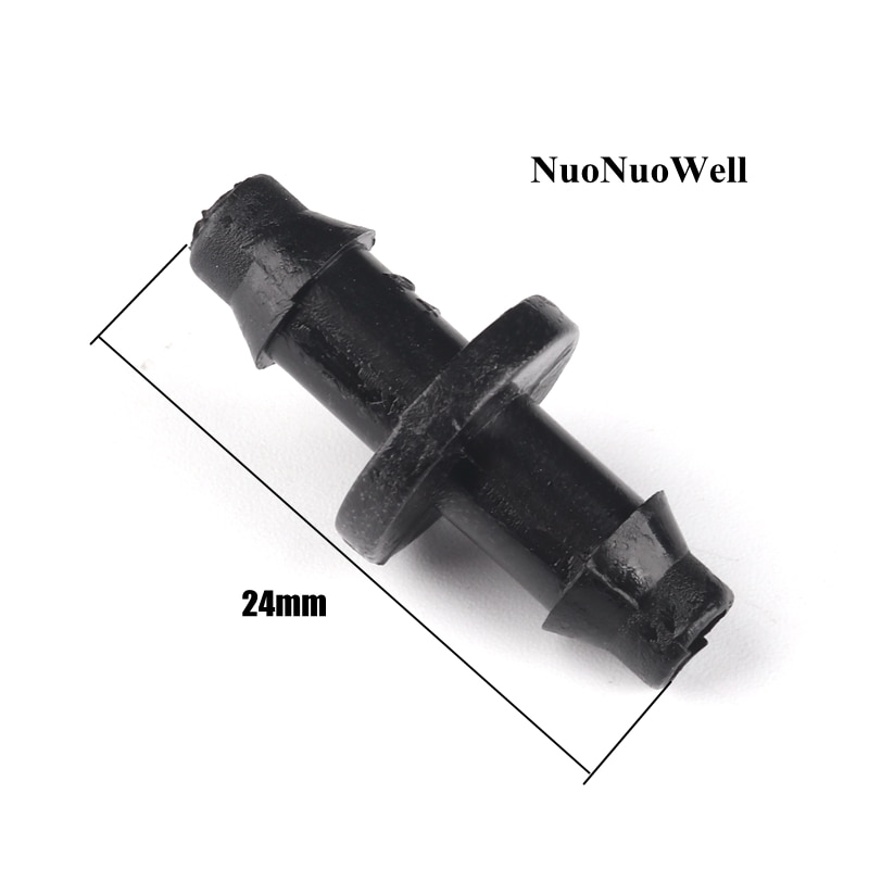 100 stks/partij 4/7mm Slang Connectors Kas Micro Irrigatie Pijp Rechte Connector Huis Tuin Automatisch Sproeisysteem Buis Gewrichten